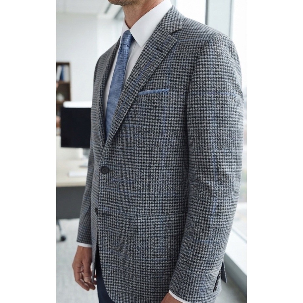 Brooks Brothers Madison Blazer Mens 42L BrooksCool Reda Glen Check Windowpane